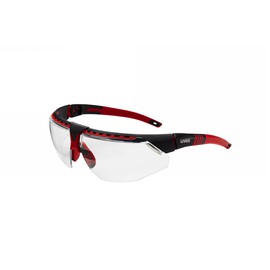 Honeywell Uvex Avatar™ Red And Black Safety Glasses With Clear Anti-Scratch Lens | HONS2860