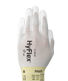 Hyflex 11-600 Wht Lt Wght Assemb Pu/Coat Sz7