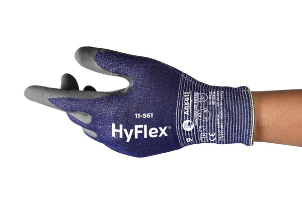 11-561 Cut Resistant Glove, Size 8, Gray/Dark Blue | 012-11-561-08