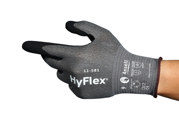 11-581 Light-Duty Nitrile Palm-Coated Gloves, Size 10 | 012-11581-0100