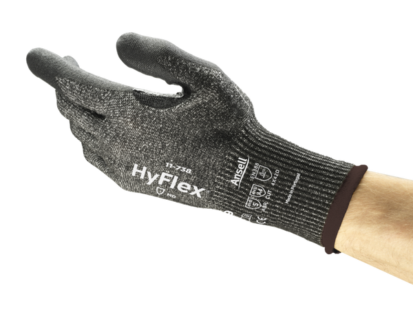 11-738 Cut-Resistant Gloves, Size 9, Gray/Black Coating | 012-11738090