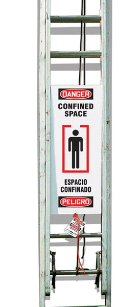 Bilingual Ladder Shield Osha Danger Wrap: Confined Space