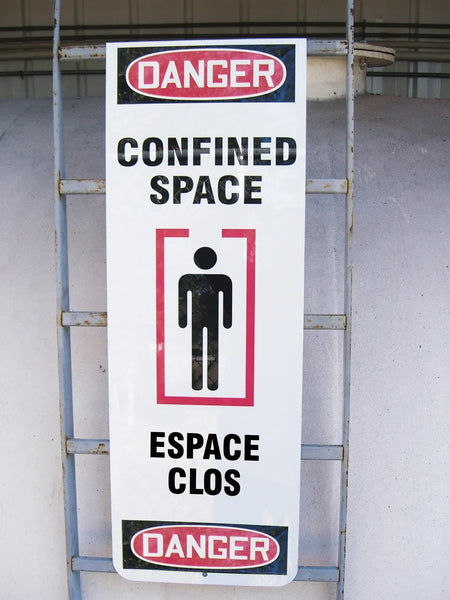 Bilingual Ladder Shield Osha Danger Wrap: Confined Space