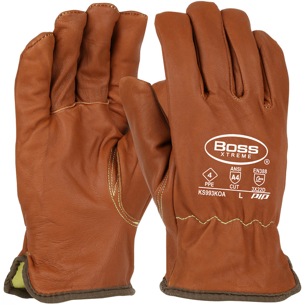 AR Top Grain Goatskin Leather Drivers Glove - Medium