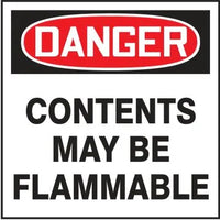 OSHA Danger Drum & Container Labels: Contents May Be Flammable