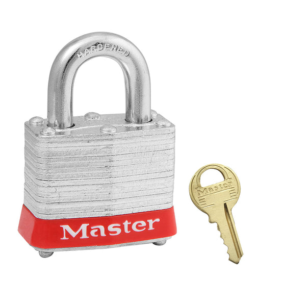 Laminated Steel Safety Padlock - Red