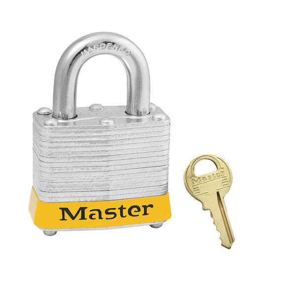 Laminated Steel Safety Padlock - Yellow