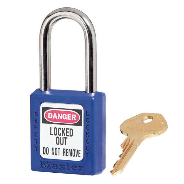 Zenex™ Thermoplastic Safety Lockout Padlock, 410, Blue