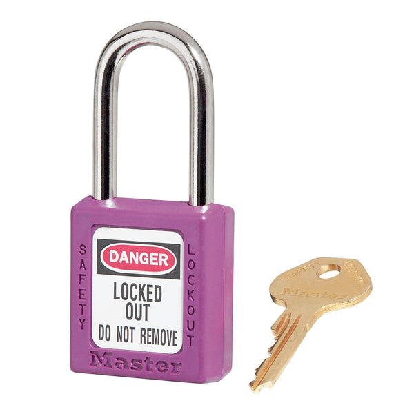 Zenex™ Thermoplastic Safety Lockout Padlock, 410, Purple