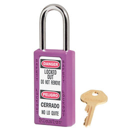 Purple Thermoplastic Zenex Padlock - Keyed Different | 411PRP