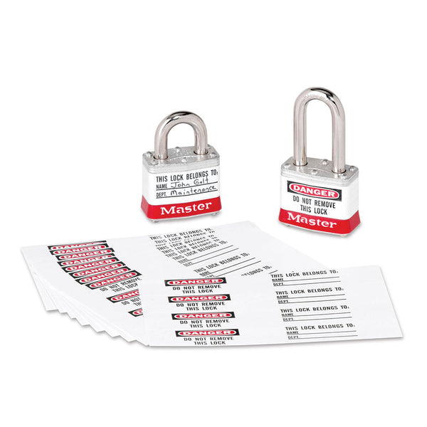461 Padlock Identification Labels with Overlaminate