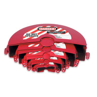 Rotating Gate Valve Lockout, 1 in to 13 in dia Handle, Red, Set of 5