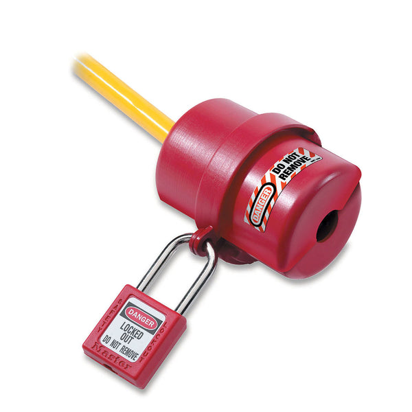 Safety Series Rotating Electrical Plug Lockouts, 3 1/4 in L x 2 1/4 in dia.	