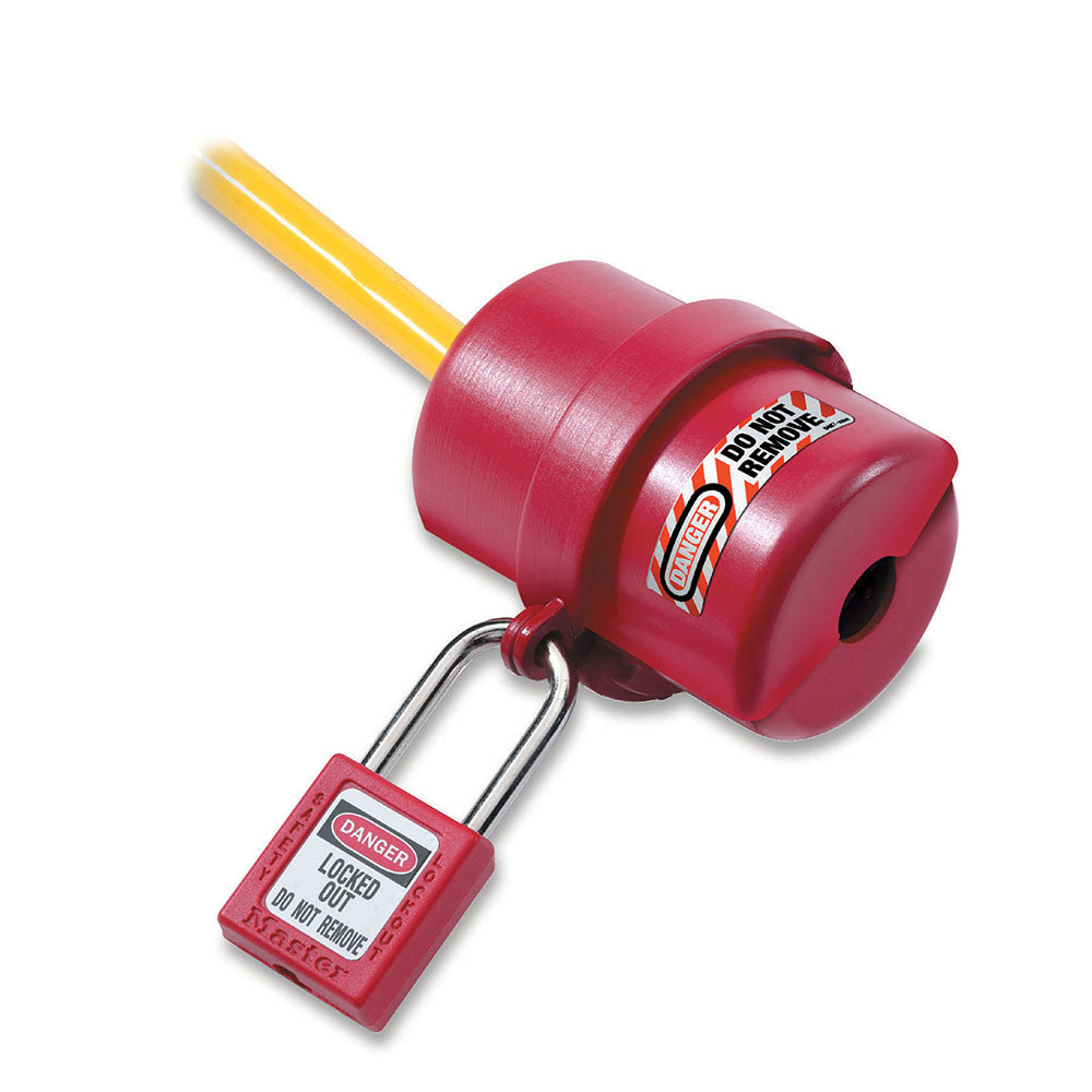 Safety Series Rotating Electrical Plug Lockouts, 3 1/4 in L x 2 1/4 in dia.	