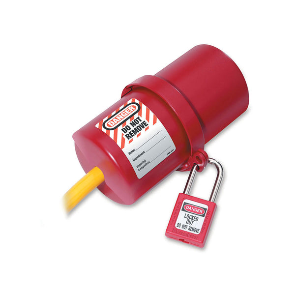 Safety Series Rotating Electrical Plug Lockouts, 6 in L x 3 in dia.