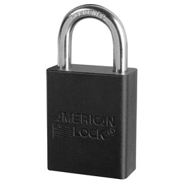 Black Anodized Aluminum Safety Padlock - Keyed Different | A1105BLK