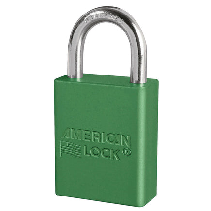 Green Anodized Aluminum Safety Padlock - Keyed Different | A1105GRN