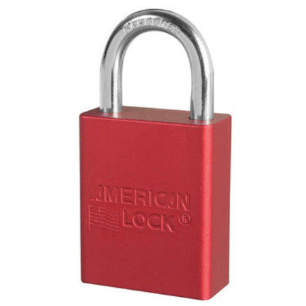 Red Anodized Aluminum Safety Padlock - Keyed Different | A1105RED