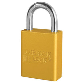 Yellow Anodized Aluminum Safety Padlock - Keyed Different | A1105YLW