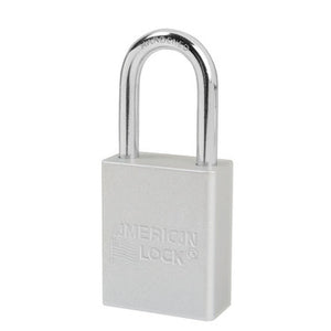 Clear Anodized Aluminum Safety Padlock, 1-1/2in (38mm) Wide with 1-1/2in (38mm) Tall Shackle