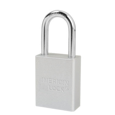 Clear Anodized Aluminum Safety Padlock, 1-1/2in (38mm) Wide with 1-1/2in (38mm) Tall Shackle