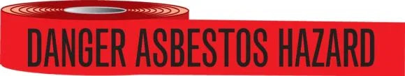 Plastic Barricade Tape: Danger Asbestos Hazard