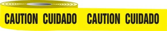 Plastic Barricade Tape: Caution Cuidado