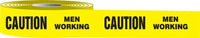 Plastic Barricade Tape: Caution Men Working