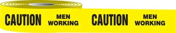 Plastic Barricade Tape: Caution Men Working