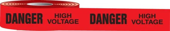 Plastic Barricade Tape: Danger High Voltage