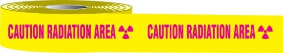 Plastic Barricade Tape: Caution Radiation Area