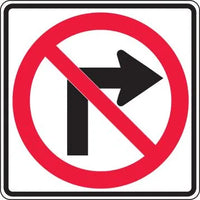 R3-1 - No Right Turn Symbol Signs
