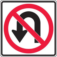 R3-4 - No U-Turn Symbol Signs