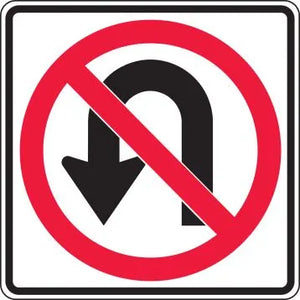 R3-4 - No U-Turn Symbol Signs