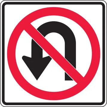 R3-4 - No U-Turn Symbol Signs
