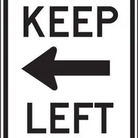 R4-8a - Keep Left With Left Arrow Signs