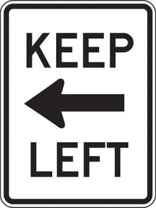 R4-8a - Keep Left With Left Arrow Signs
