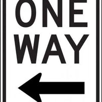 R6-2L - One Way Left Arrow