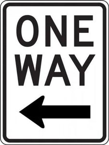 R6-2L - One Way Left Arrow