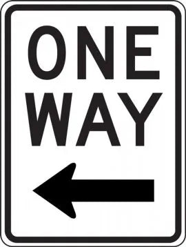 R6-2L - One Way Left Arrow
