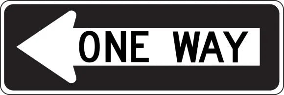 R6-1L - One Way Left Arrow Signs