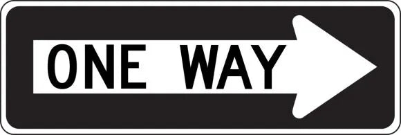 R6-1R - One Way Right Arrow Signs
