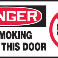 OSHA Danger Safety Sign: No Smoking Beyond This Door