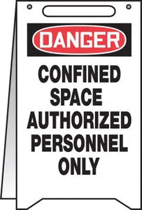 Osha Danger Fold-Ups® Floor Sign: Confined Space - Authorized Personnel Only
