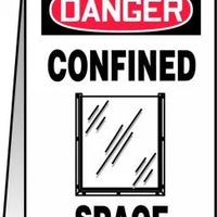 Osha Danger Fold-Ups® Floor Sign: Confined Space
