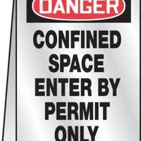 Osha Danger Reflective Fold-Ups®: Confined Space - Enter By Permit