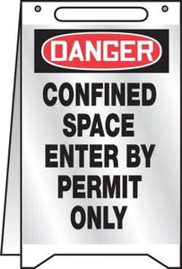 Osha Danger Reflective Fold-Ups®: Confined Space - Enter By Permit