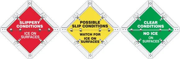 Status Alert Flip-Plac™ Sign: Ice On Surfaces