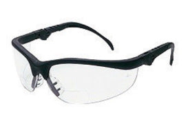 Crews Klondike® Magnifier 1 Diopter Black Safety Glasses With Clear Anti-Scratch Lens | CREK3H10