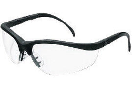 Crews Klondike® Black Safety Glasses With Clear Anti-Scratch Lens | CREKD110 